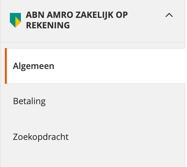 Screenshot of Magento backend showing ABN AMRO configuration tabs